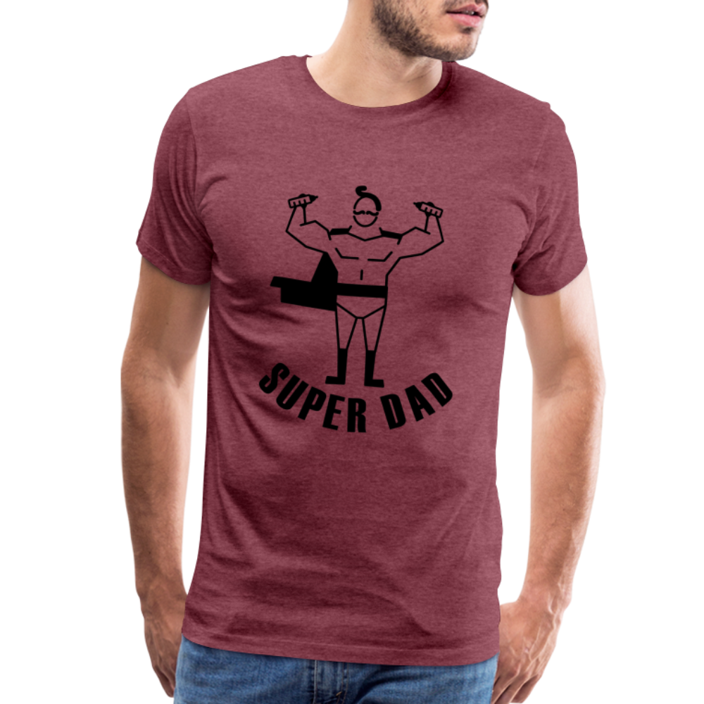 Super Dad Men's Premium Gift Shirt - heather burgundy