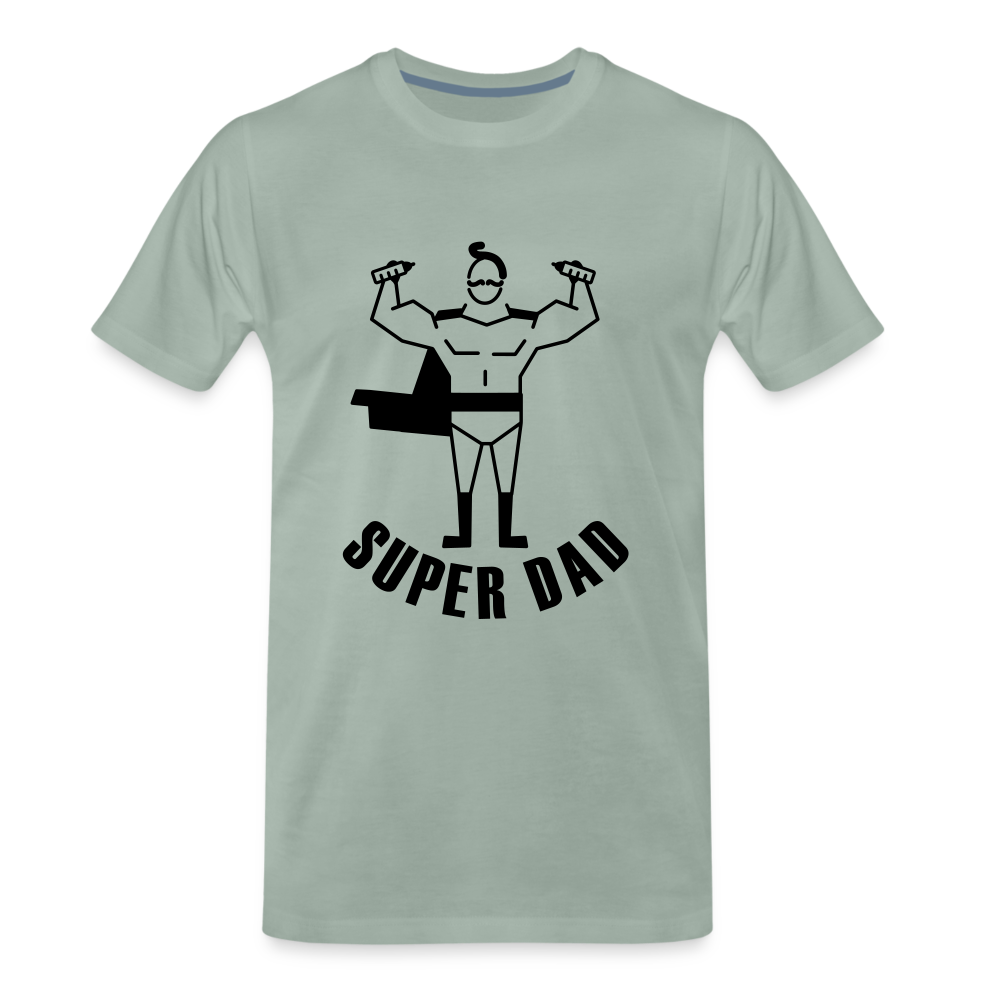 Super Dad Men's Premium Gift Shirt - steel green
