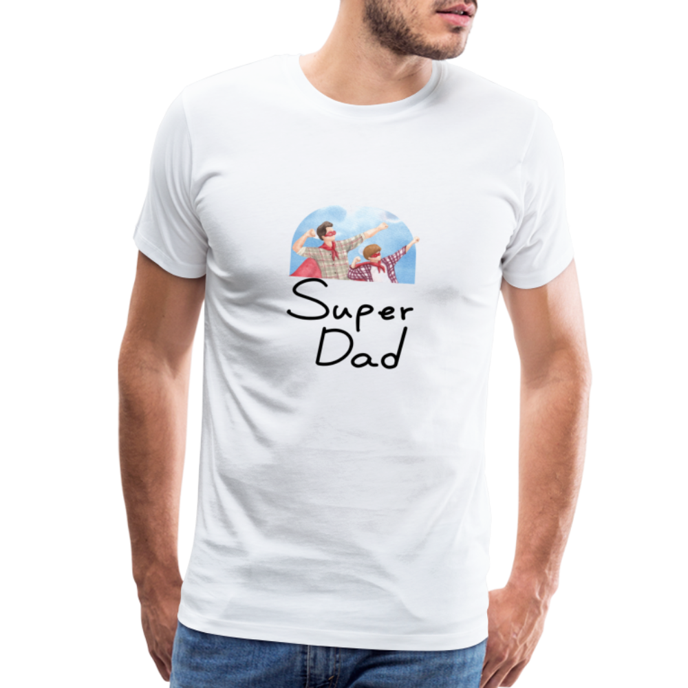 Super Dad Men's Premium Gift T-Shirt - white