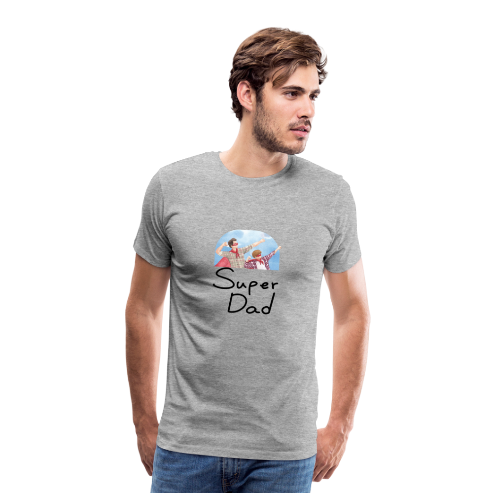 Super Dad Men's Premium Gift T-Shirt - heather gray