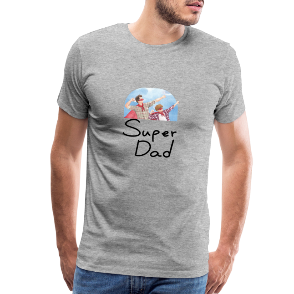 Super Dad Men's Premium Gift T-Shirt - heather gray