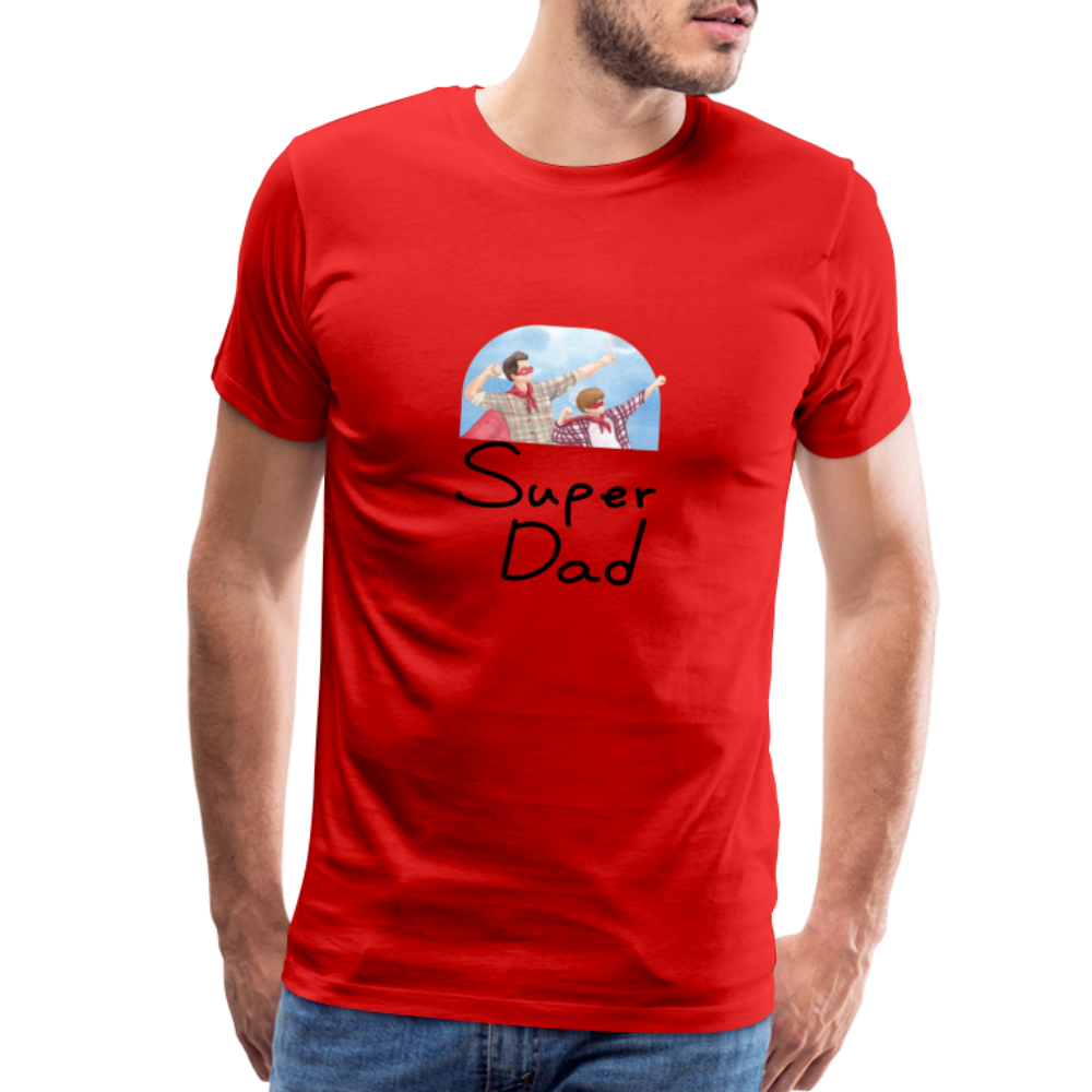 Super Dad Men's Premium Gift T-Shirt - red