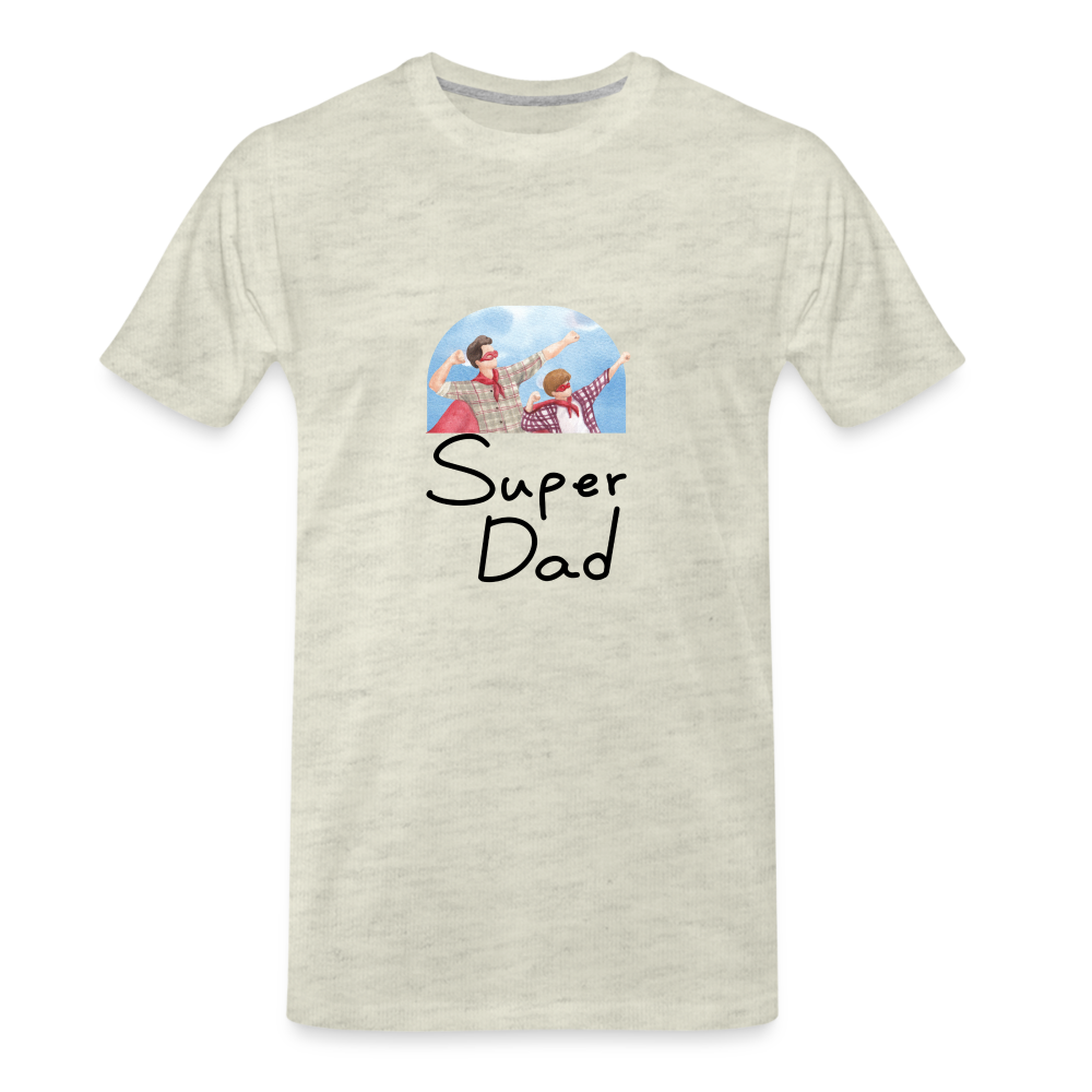 Super Dad Men's Premium Gift T-Shirt - heather oatmeal