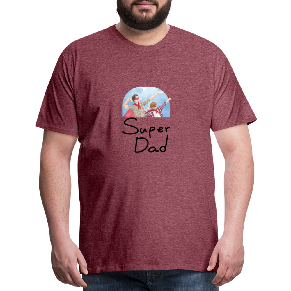 Super Dad Men's Premium Gift T-Shirt - heather burgundy
