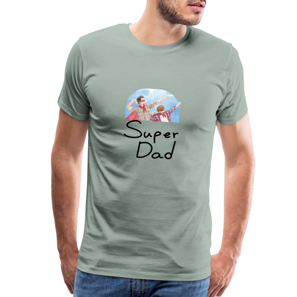 Super Dad Men's Premium Gift T-Shirt - steel green