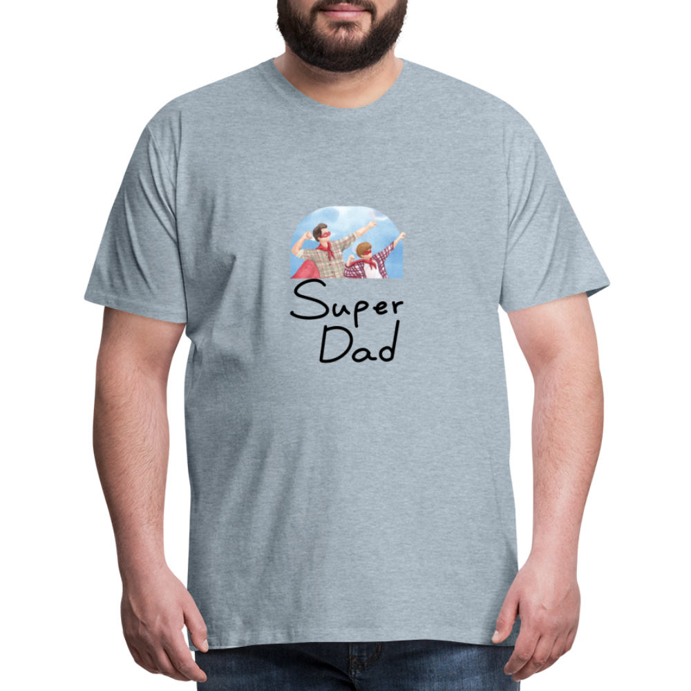 Super Dad Men's Premium Gift T-Shirt - heather ice blue