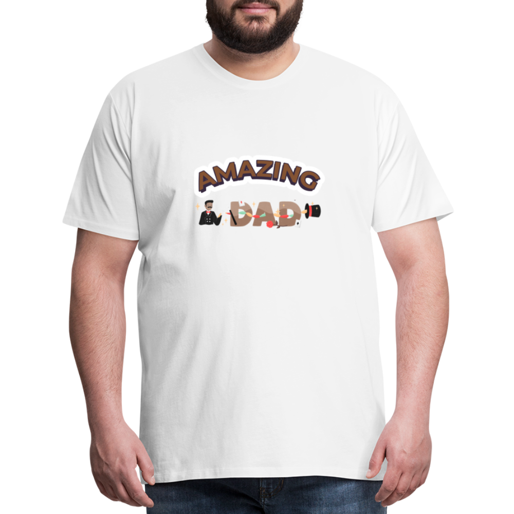 Amazing Dad Men's Premium Gift T-Shirt | Birthday T-shirt | First Time Dad | For Father's Day | Birthday Gift - white