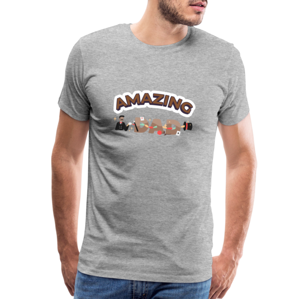 Amazing Dad Men's Premium Gift T-Shirt | Birthday T-shirt | First Time Dad | For Father's Day | Birthday Gift - heather gray