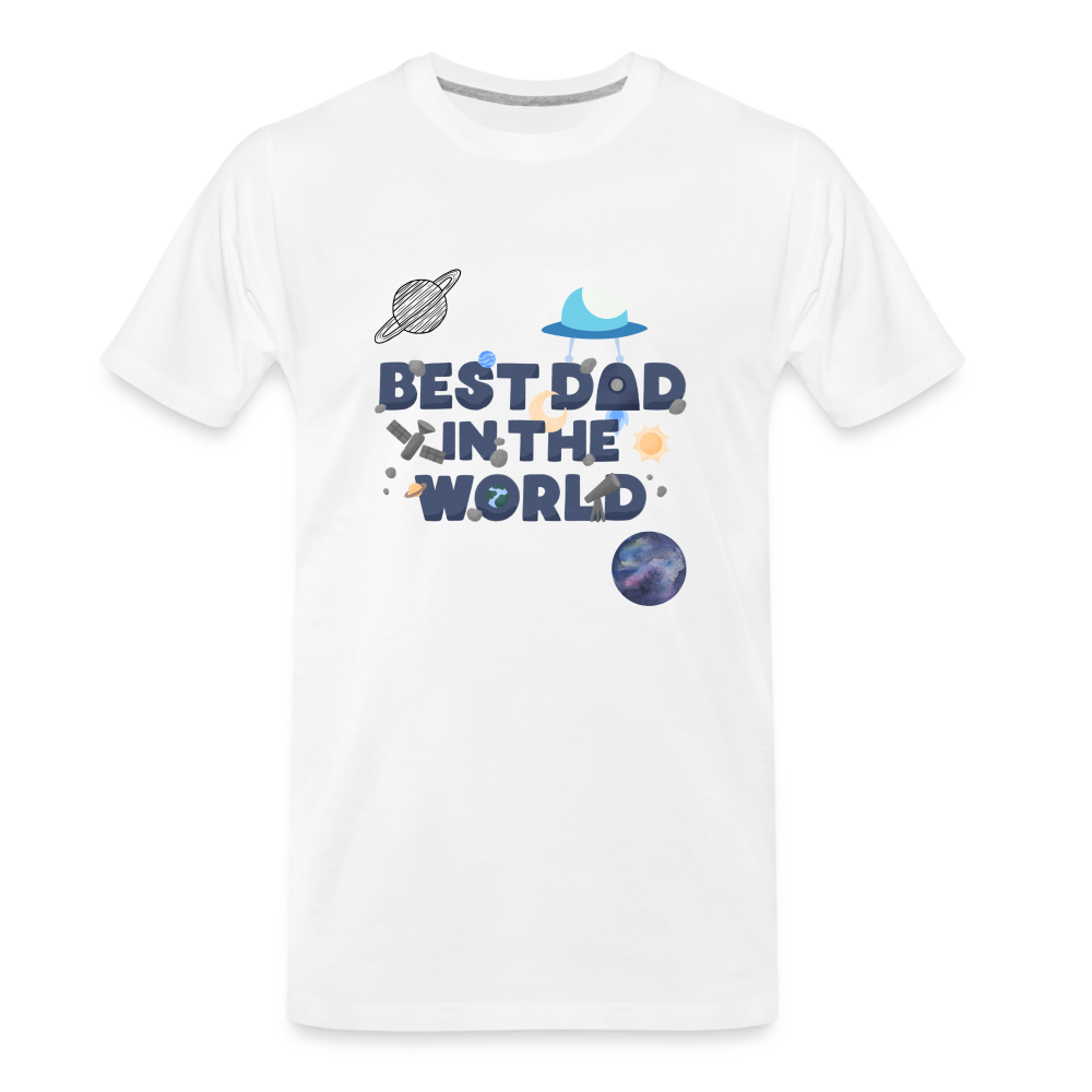Best Dad of the world premium gift shirt | Birthday T-shirt | First Time Dad | For Father's Day | Birthday Gift - white, Unique Gift Ideas, Gifts for Dad, Unique Gift Catalog, best gifts for father's day, dad gifts ideas, gifts for dad, top deals on gifts, for dad who has everything gift, best gifts for dad, birthday gifts for dad,  Best gifts in the world, last minute gift for dad, presents for dads, dad's gift ideas for men